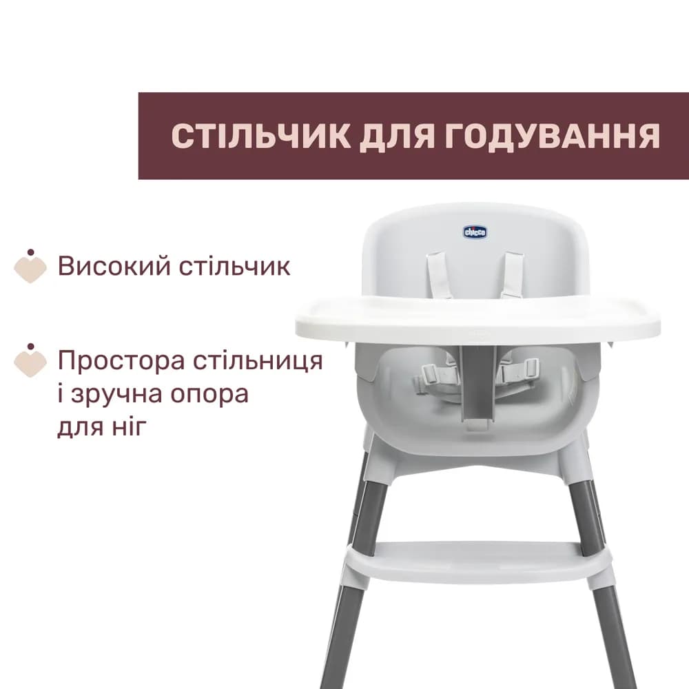 Стульчик для кормления 3в1 Chicco Polly Zest 87170.77 фото 3
