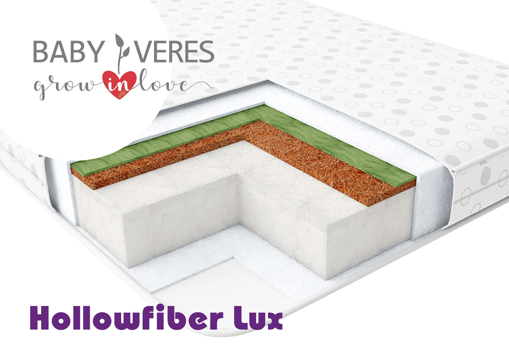Матрас Верес Hollowfiber LUX 120х60х12 см 50.3.03