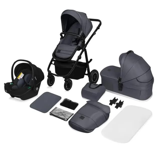 Коляска универсальная 3в1 Lionelo Amber Plus Grey Graphite LO-AMBER PLUS 3IN1 GREY GRAPHITE фото 2 Коляска универсальная 3в1 Lionelo Amber Plus Grey Graphite LO-AMBER PLUS 3IN1 GREY GRAPHITE фото 2