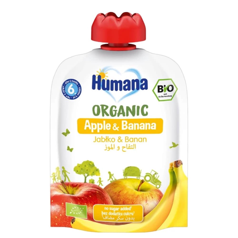 Пюре яблуко, банан Humana 90г 471600 Пюре яблуко, банан Humana 90г 471600