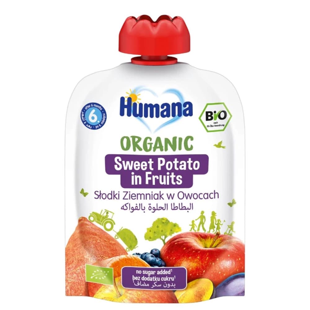 Пюре батат во фруктах Humana 90г 471613 Пюре батат во фруктах Humana 90г 471613
