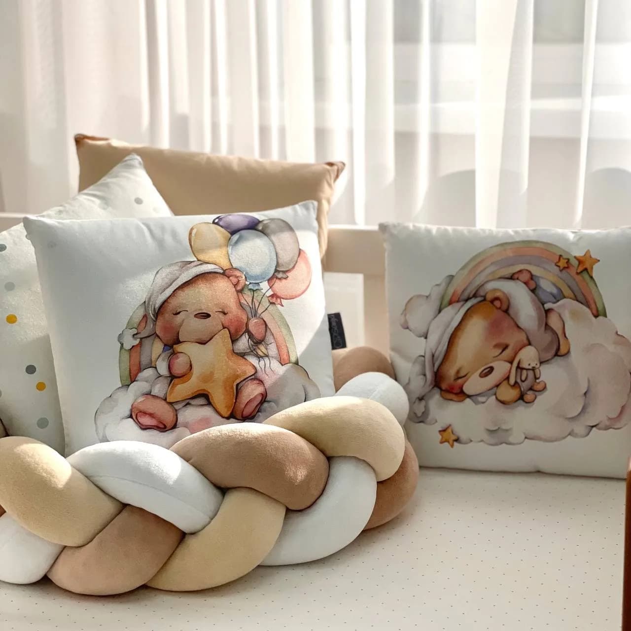Постельный комплект Маленькая Соня Мишки Гамми 6ед 0213202 Бежевый фото 3 Постельный комплект Маленькая Соня Мишки Гамми 6ед 0213202 Бежевый фото 3