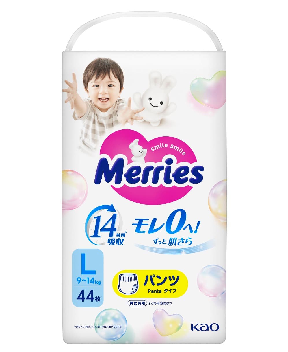 Подгузники-трусики Merries L 44шт 584750