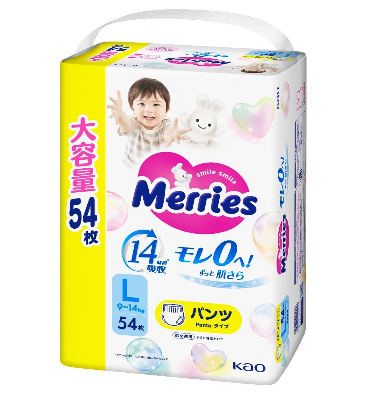 Підгузники-трусики Merries L 54шт 442956 Підгузники-трусики Merries L 54шт 442956