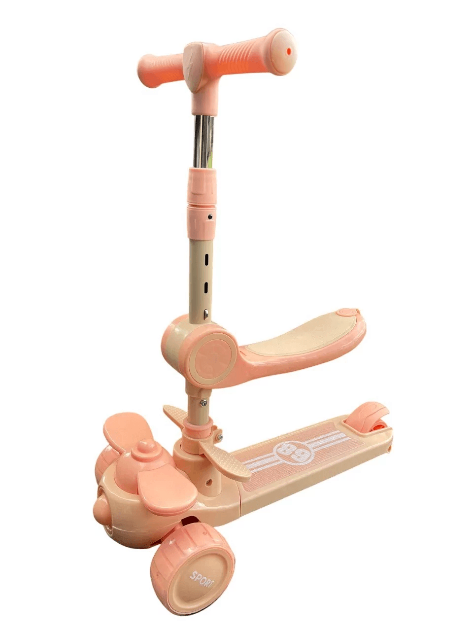 Самокат 2в1 Adbor 818 Вертоліт pink C818B21P