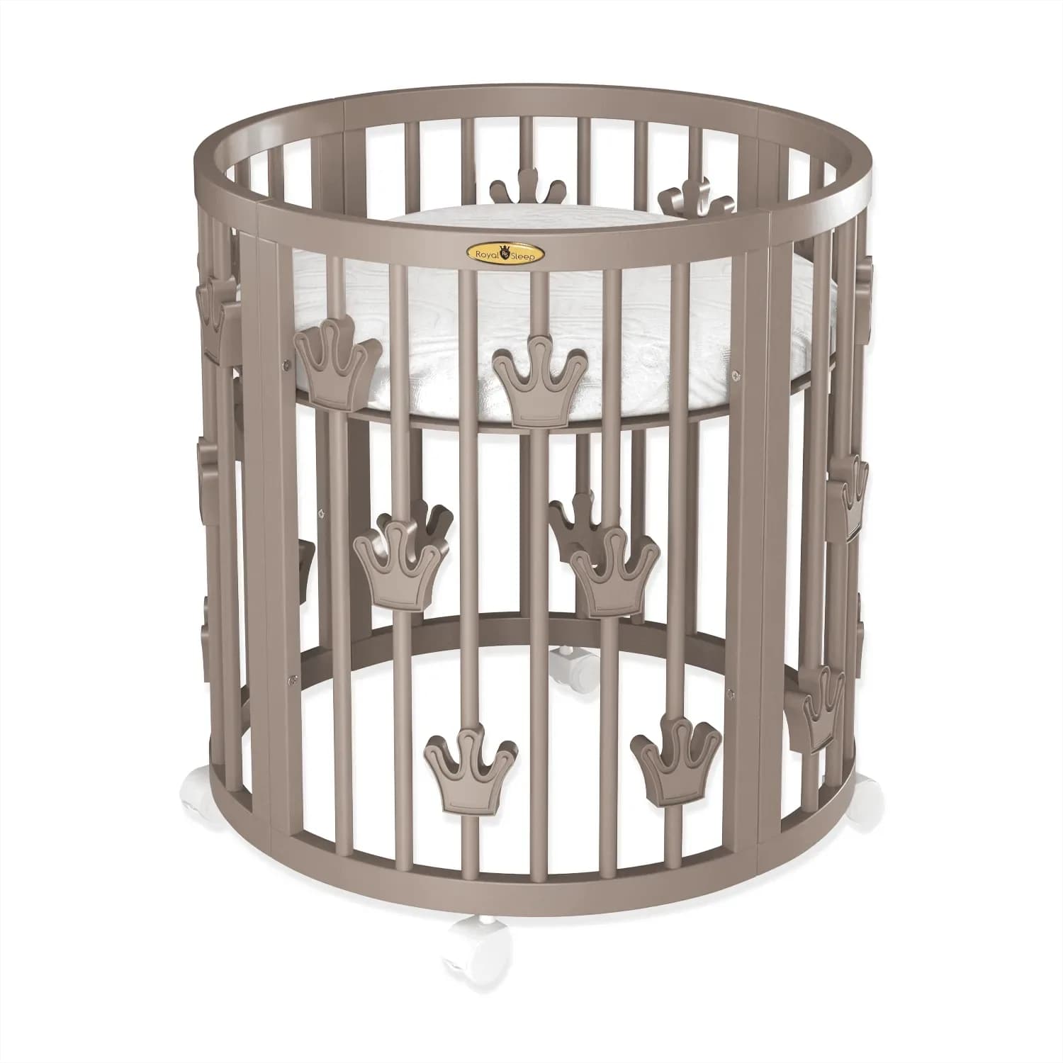 Кровать-трансформер Royal Sleep Twinki 7в1 Crowns 3103 какао фото 2