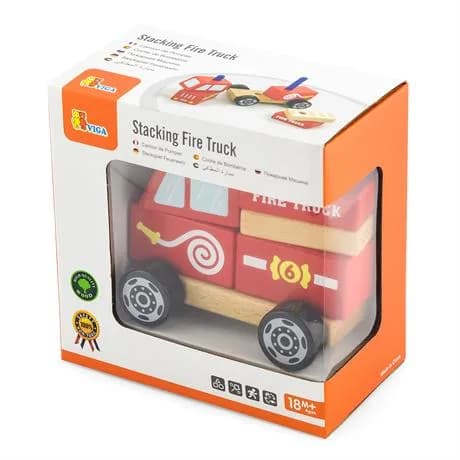 Пирамидка деревянная Viga Toys Пожарная машина 50203FSC фото 2 Пирамидка деревянная Viga Toys Пожарная машина 50203FSC фото 2