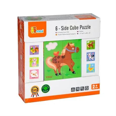 Кубики деревянные Viga Toys Фермерские зверята 4шт 50835 фото 3
