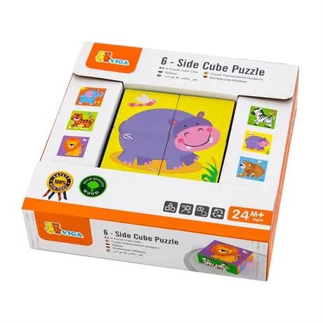Кубики дерев'яні Viga Toys Звірята 4шт 50836 фото 3 Кубики дерев'яні Viga Toys Звірята 4шт 50836 фото 3