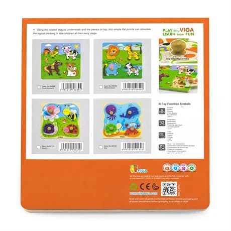 Рамка-вкладиш Viga Toys Дикі тварини 50840 фото 2 Рамка-вкладиш Viga Toys Дикі тварини 50840 фото 2