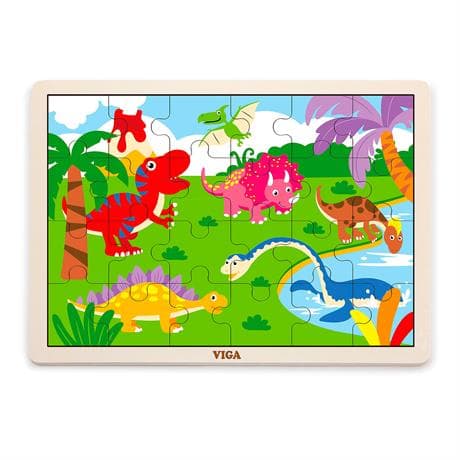 Пазл дерев'яний Viga Toys Динозаври 51460 Пазл дерев'яний Viga Toys Динозаври 51460