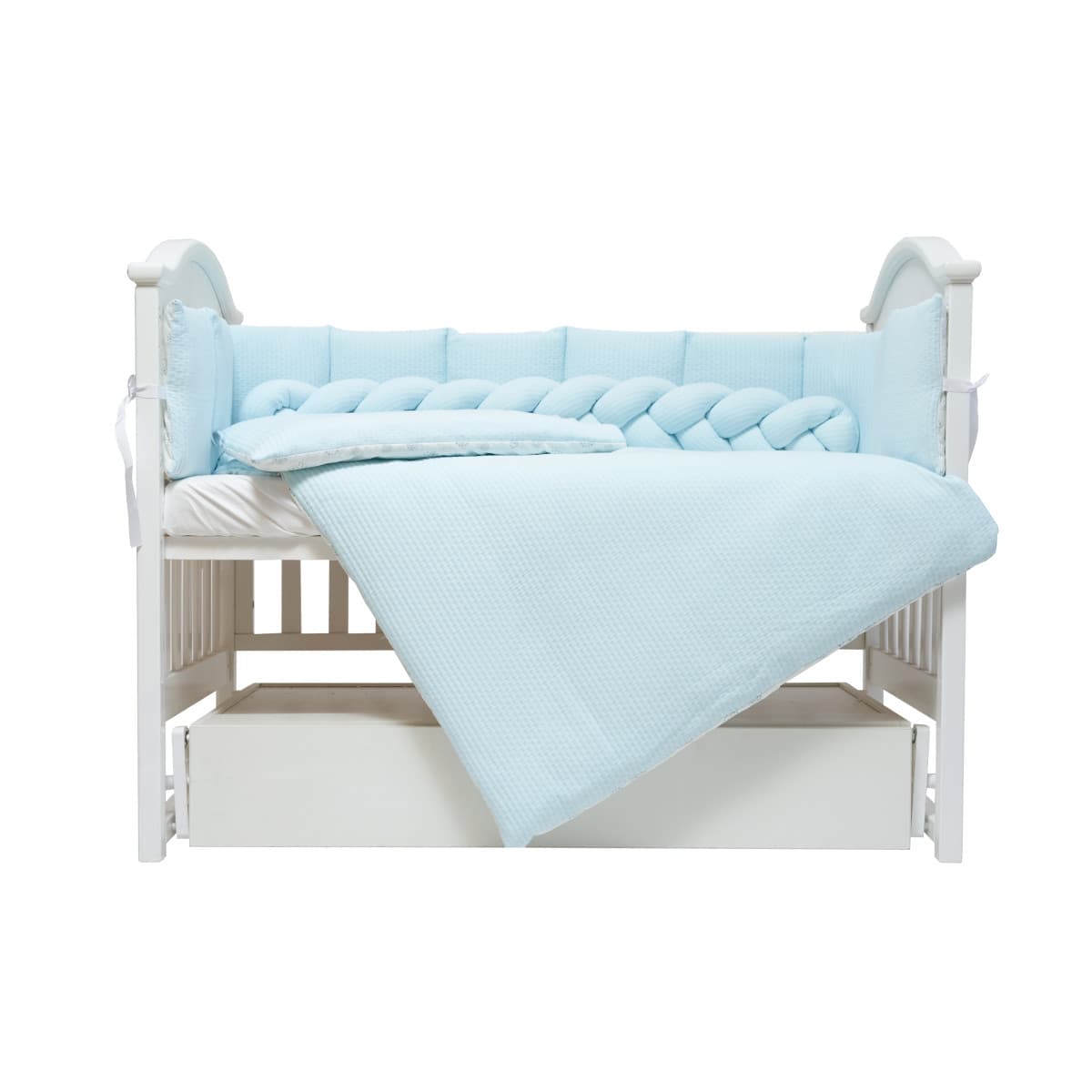 Постільний комплект Twins Cotton 7ел 4077-TC-04 blue Постільний комплект Twins Cotton 7ел 4077-TC-04 blue