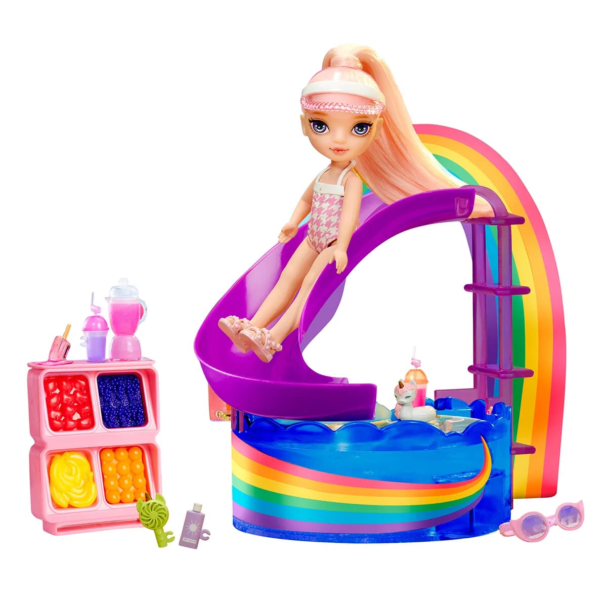 Игровой набор с куклой Rainbow High Радужный праздник в бассейне 522249 фото 9