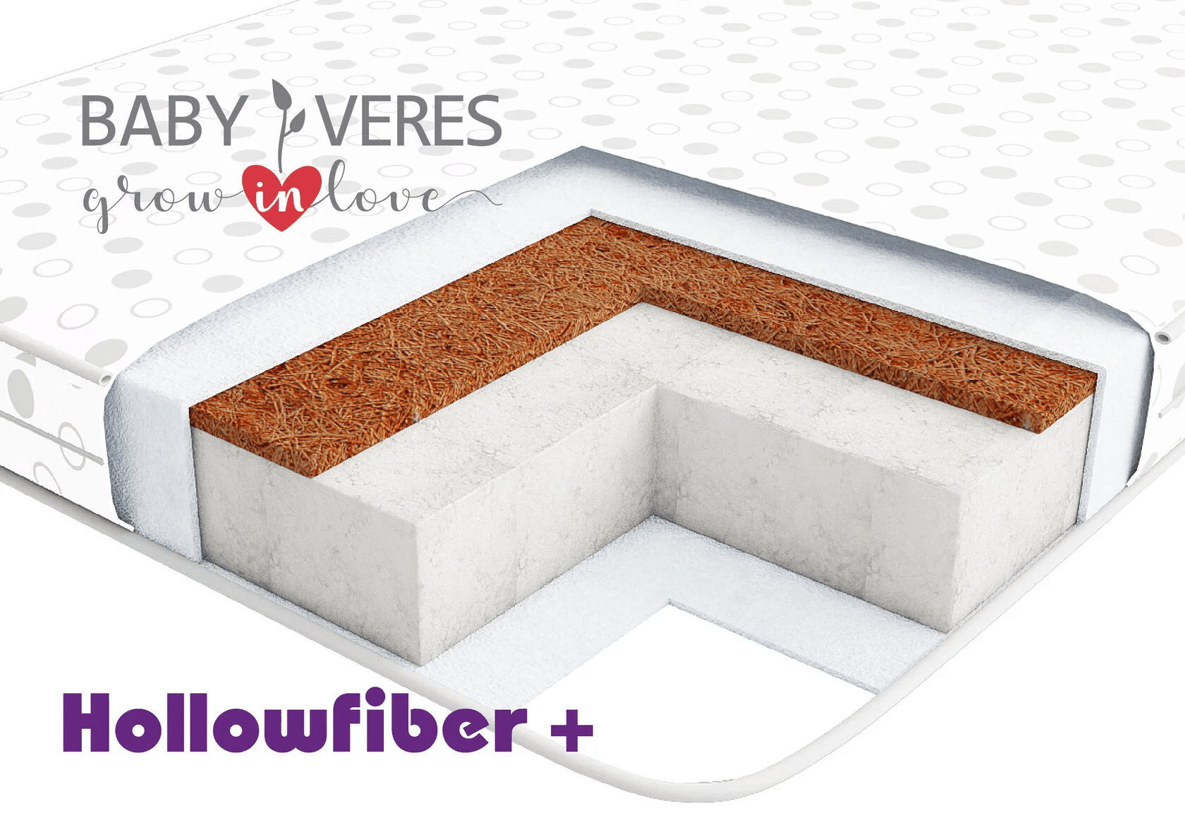 Матрас Верес Hollowfiber+ 120х60х10 см 50.2.02