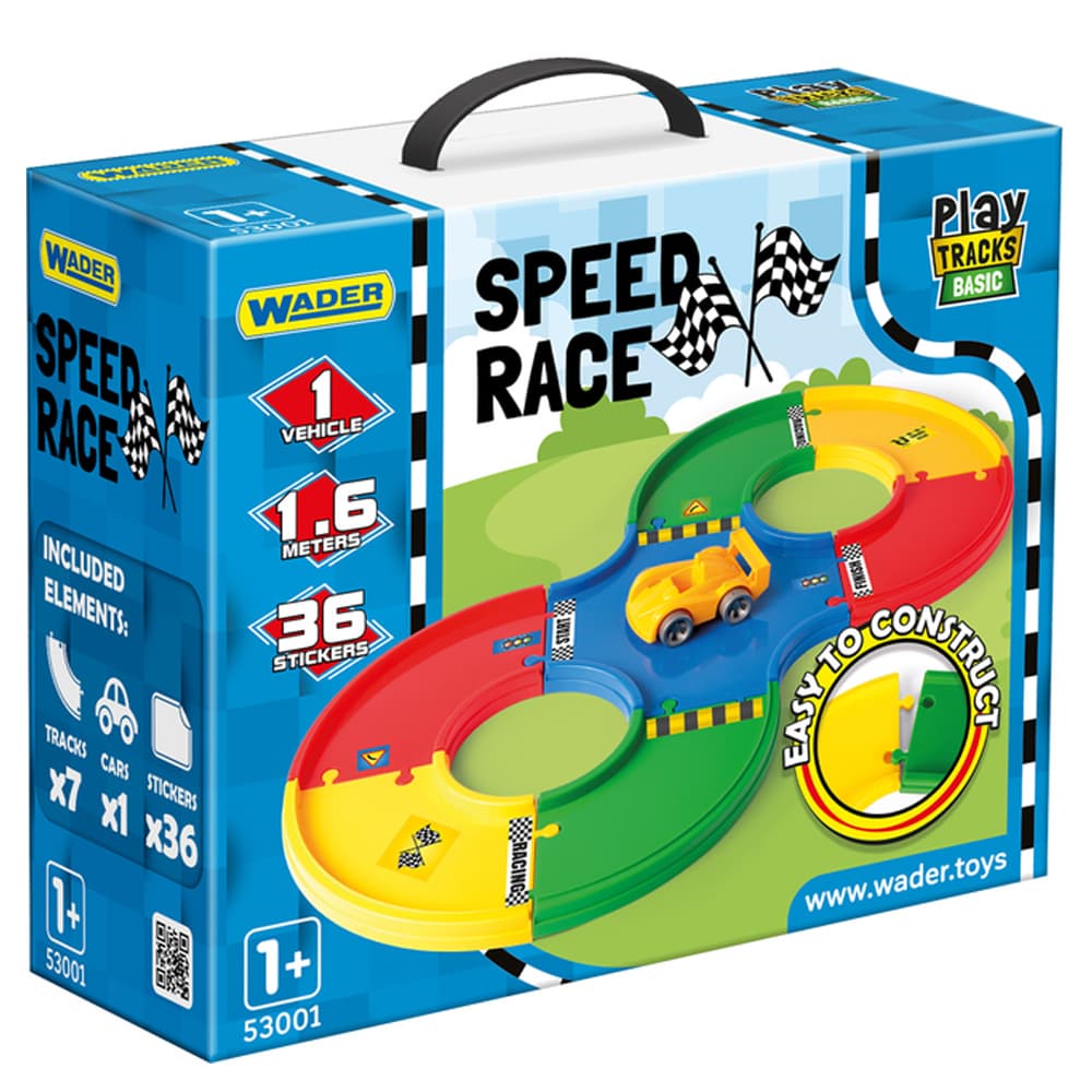 Трек Wader Play Tracks Basic Скоростная гонка 1,6м 53001 Трек Wader Play Tracks Basic Скоростная гонка 1,6м 53001