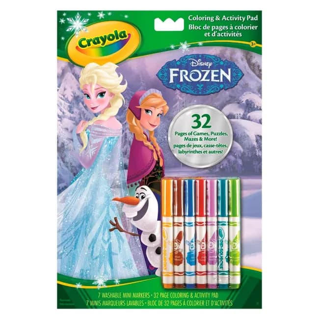 Розмальовка з фломастерами Crayola Крижане серце 04-5900G фото 2 Розмальовка з фломастерами Crayola Крижане серце 04-5900G фото 2