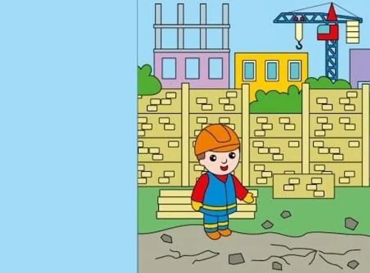 Розмальовка Ранок Розфарбовуємо, вирізаємо, клеїмо: Хто будує дім? С1364005У фото 3 Розмальовка Ранок Розфарбовуємо, вирізаємо, клеїмо: Хто будує дім? С1364005У фото 3