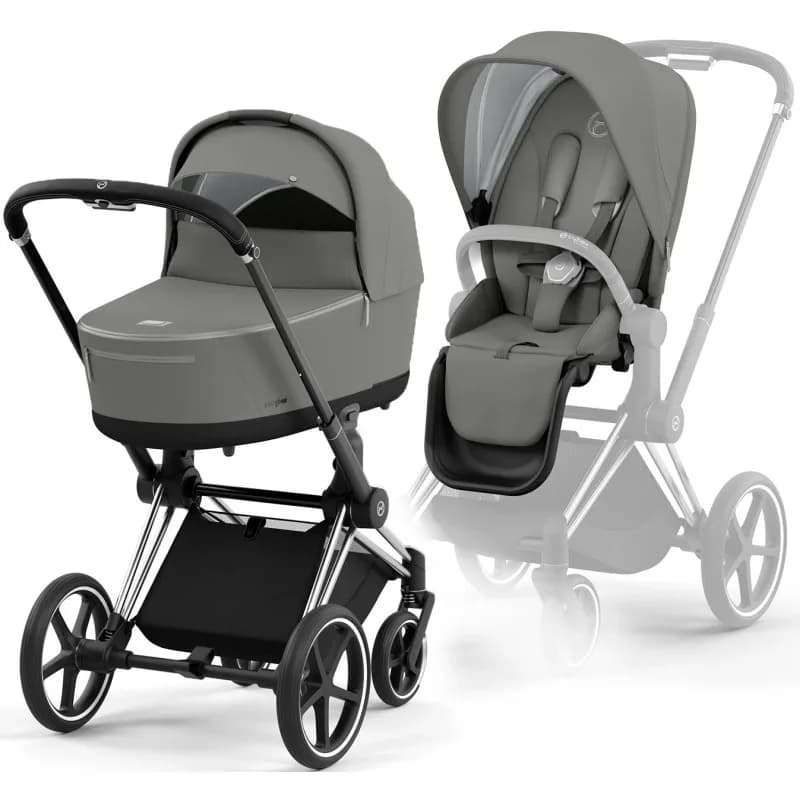 Коляска універсальна 2в1 Cybex Priam 4.0 Mirage Grey/Chrome Black 523000809/2 фото 2 Коляска універсальна 2в1 Cybex Priam 4.0 Mirage Grey/Chrome Black 523000809/2 фото 2
