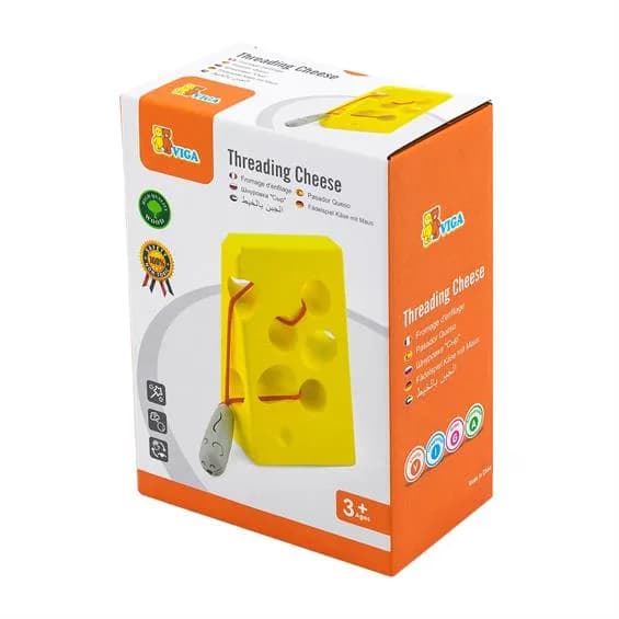 Шнурівка дерев'яна Viga Toys Сир 56281 фото 2 Шнурівка дерев'яна Viga Toys Сир 56281 фото 2