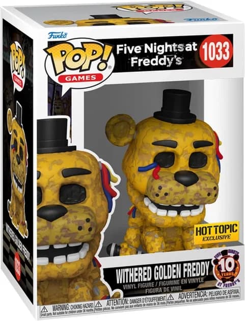 Ігрова фігурка FUNKO POP! cерії 5 ночей у Фредді - Зламаний золотий Фредді 83091 фото 2 Ігрова фігурка FUNKO POP! cерії 5 ночей у Фредді - Зламаний золотий Фредді 83091 фото 2