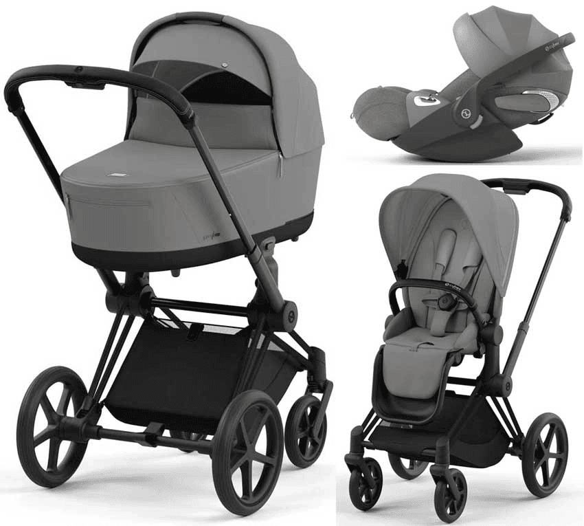 Коляска універсальна 3в1 Cybex Priam 4.0 Mirage Grey/Matt Black/Cloud T i-Size 510185409/1 Коляска універсальна 3в1 Cybex Priam 4.0 Mirage Grey/Matt Black/Cloud T i-Size 510185409/1