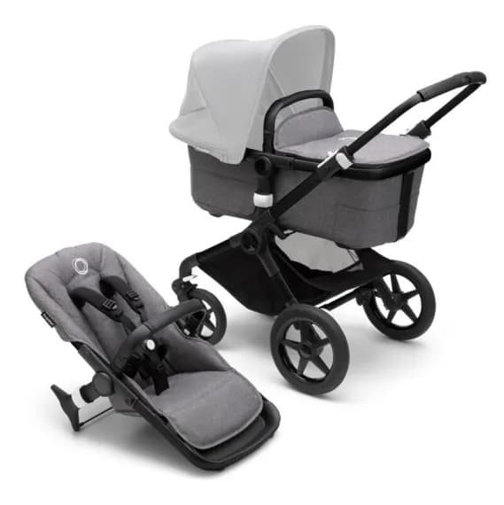 Коляска универсальная 2в1 Bugaboo Fox 3 без капюшона Black/ Grey Melange 2306010043 фото 2