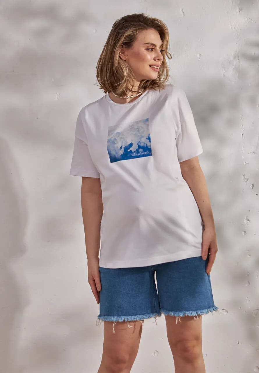 Шорты для беременных S-XL Юла мама RICCI SH-24.011 -синий фото 5
