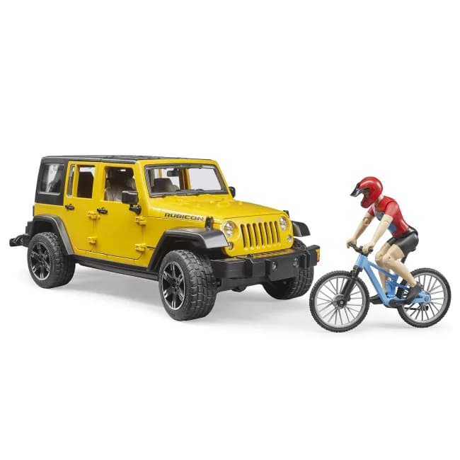 Джип Jeep Rubicon с фигуркой велосипедиста на байке Bruder 02543 фото 2