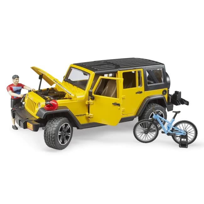 Джип Jeep Rubicon с фигуркой велосипедиста на байке Bruder 02543 фото 3