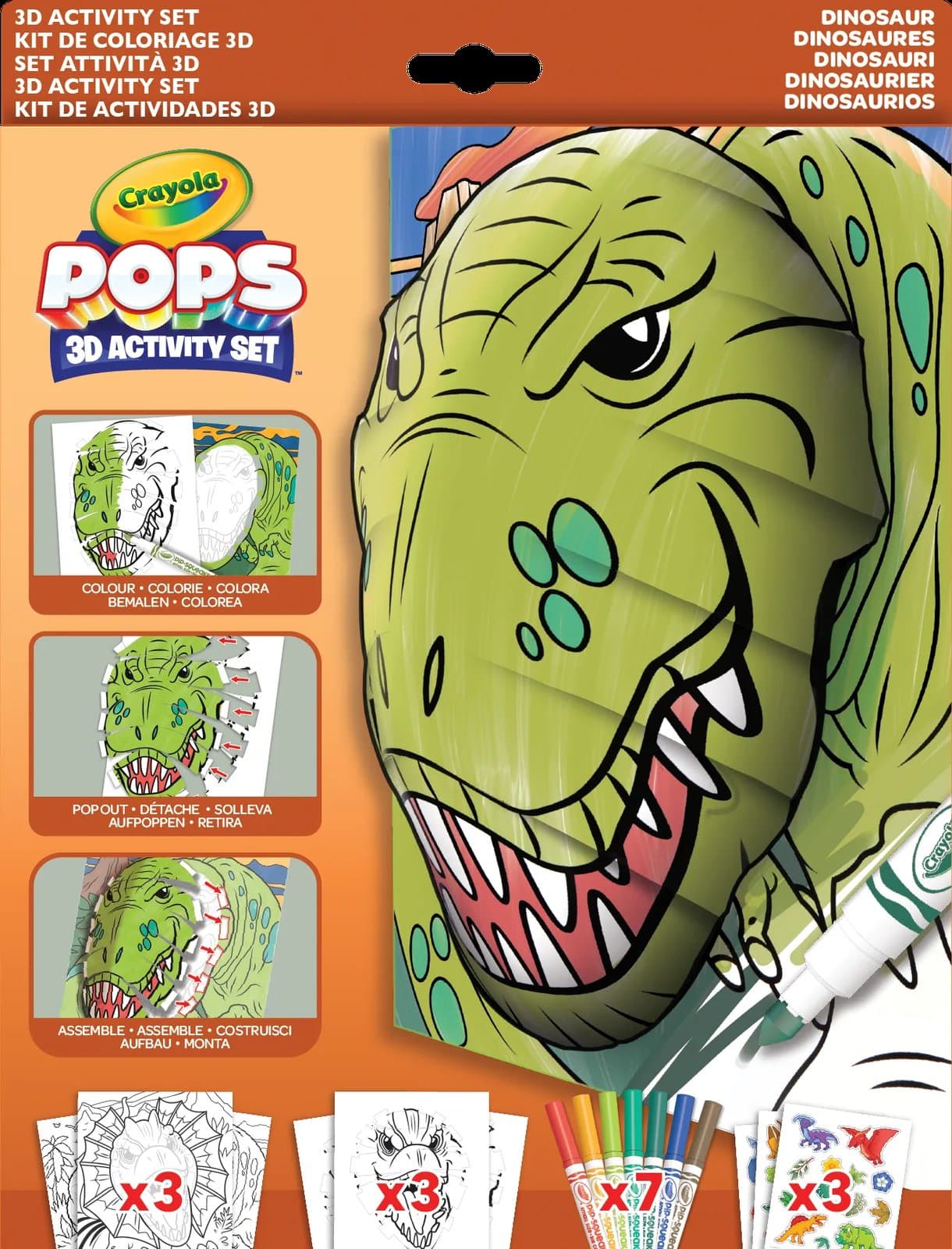 Набор для творчества Crayola Pops 3D Динозавры 04-2800 Набор для творчества Crayola Pops 3D Динозавры 04-2800