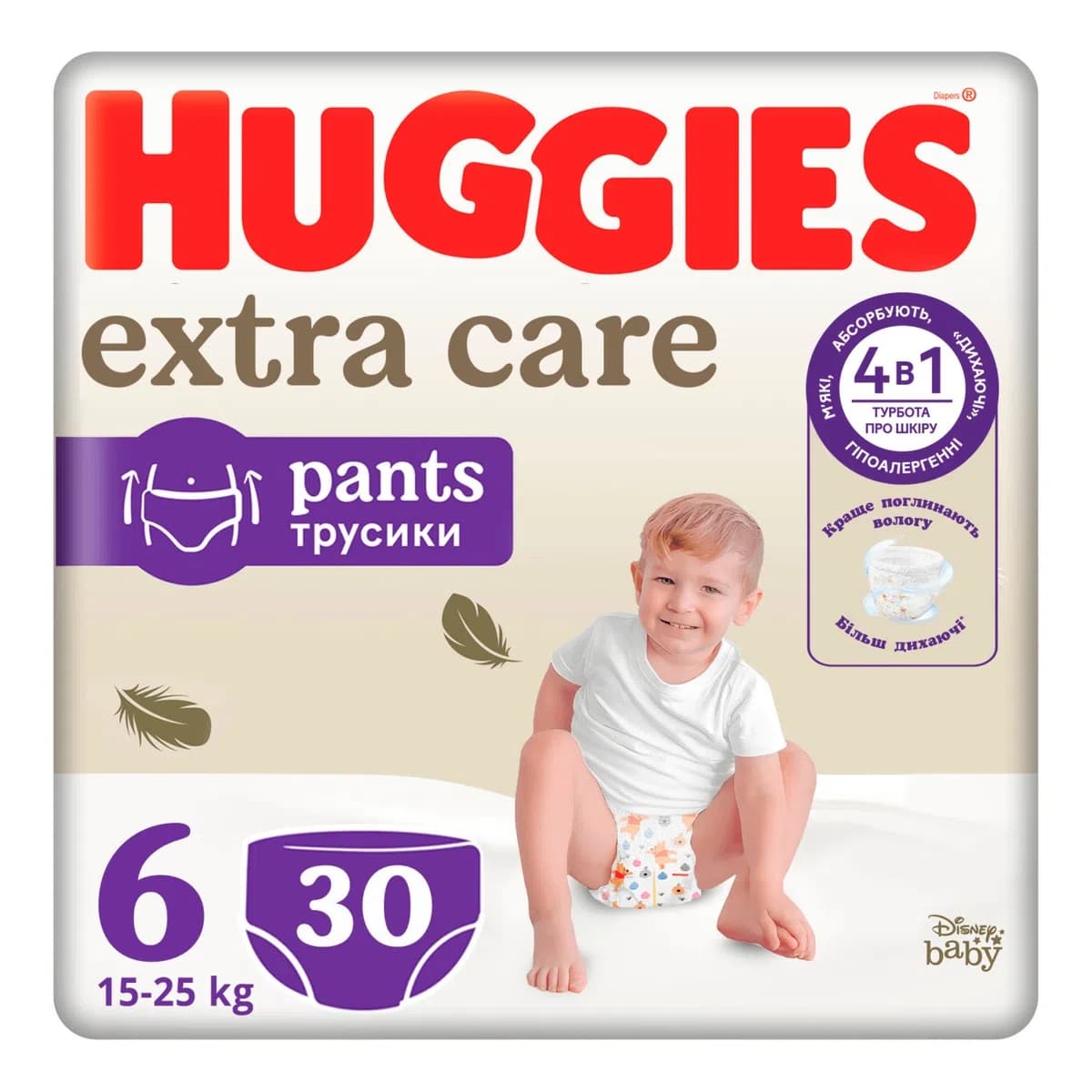 Подгузники-трусики Huggies Extra Care 6 30шт 582436