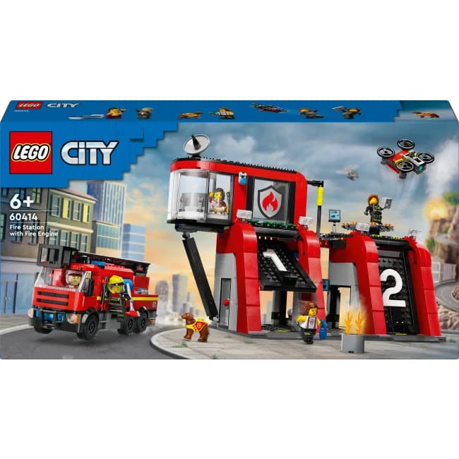 Конструктор Lego City Пожежне депо з пожежною машиною 843дет 60414 фото 2