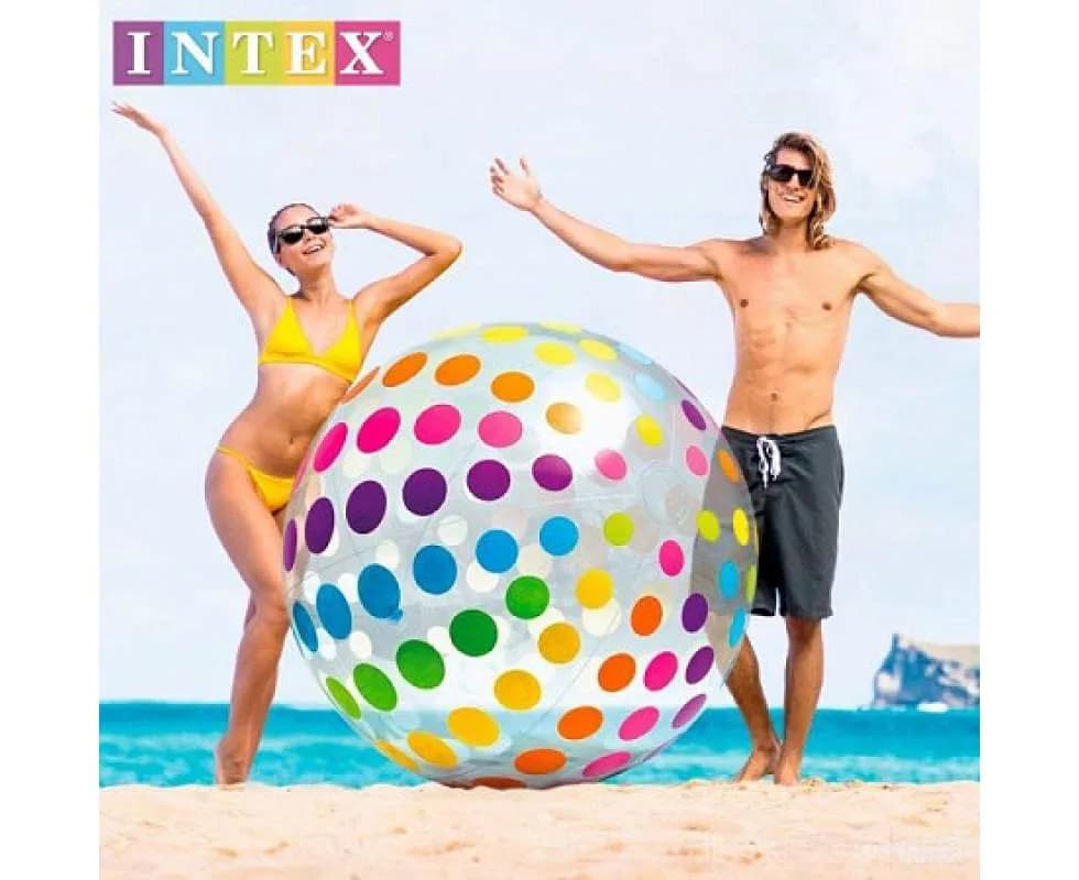 Мяч надувной 107см Intex 59065 фото 4 Мяч надувной 107см Intex 59065 фото 4