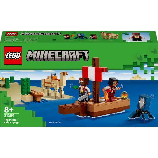 Конструктор Lego Minecraft Подорож на піратському кораблі 166дет 21259 фото 2