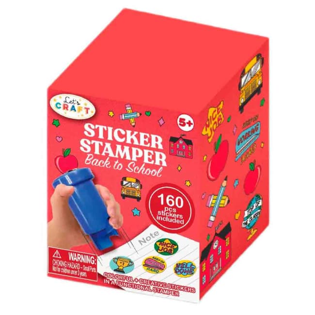Штамп з наліпками Let's Craft Back to school SSP001
