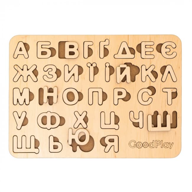 Рамка-вкладыш Good Play Азбука дерево PS-4-007 Рамка-вкладыш Good Play Азбука дерево PS-4-007