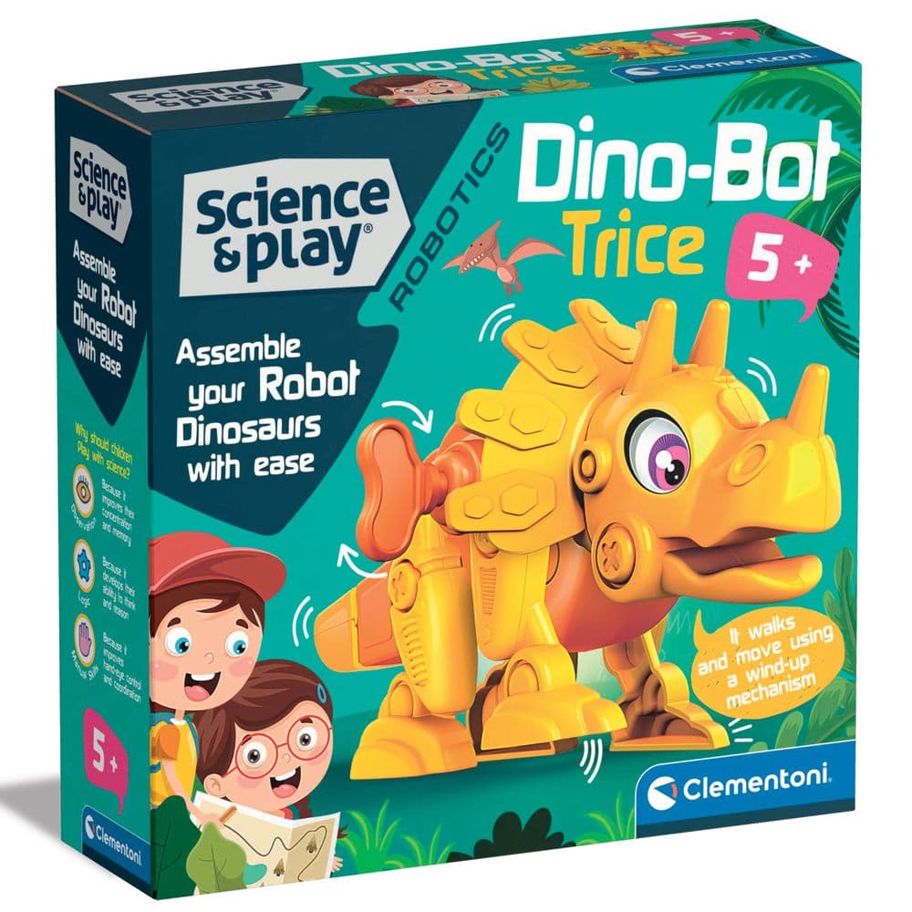 Конструктор Clementoni Динозавр Dino Bot Triceratops 75074