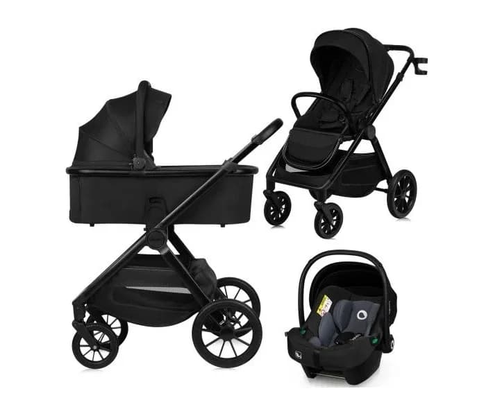 Коляска универсальная 3в1 Lionelo Layla Black Onyx LO-LAYLA 3IN1 BLACK ONYX фото 3 Коляска универсальная 3в1 Lionelo Layla Black Onyx LO-LAYLA 3IN1 BLACK ONYX фото 3