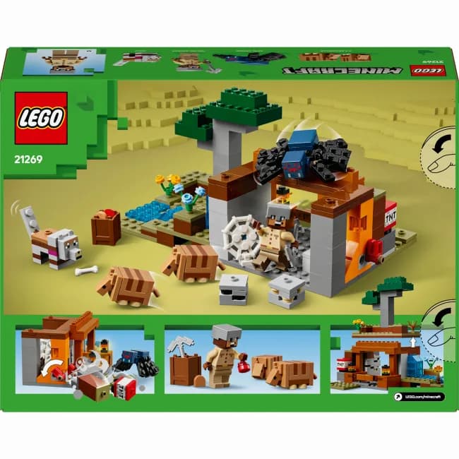 Конструктор Lego Minecraft Шахтна експедиція Броненосець 247дет 21269 фото 4 Конструктор Lego Minecraft Шахтна експедиція Броненосець 247дет 21269 фото 4