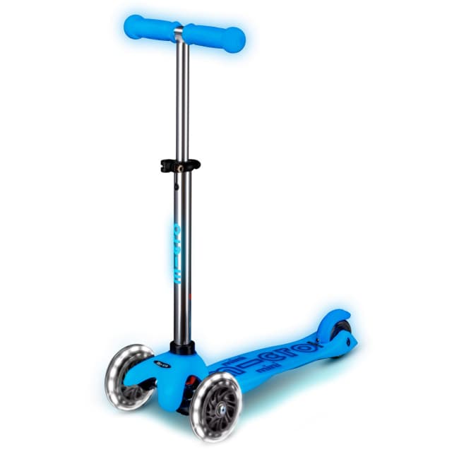 Самокат 3-х колісний Micro Mini Deluxe Glow LED arctic blue MMD215