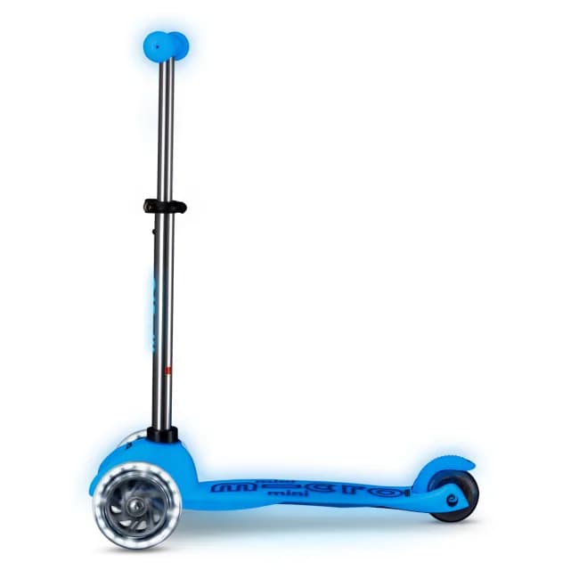 Самокат 3-х колісний Micro Mini Deluxe Glow LED arctic blue MMD215 фото 2 Самокат 3-х колісний Micro Mini Deluxe Glow LED arctic blue MMD215 фото 2