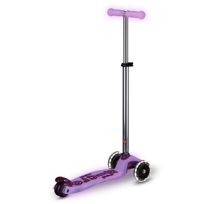 Самокат 3-х колісний Micro Maxi Deluxe Glow LED Radiant purple MMD367 фото 4
