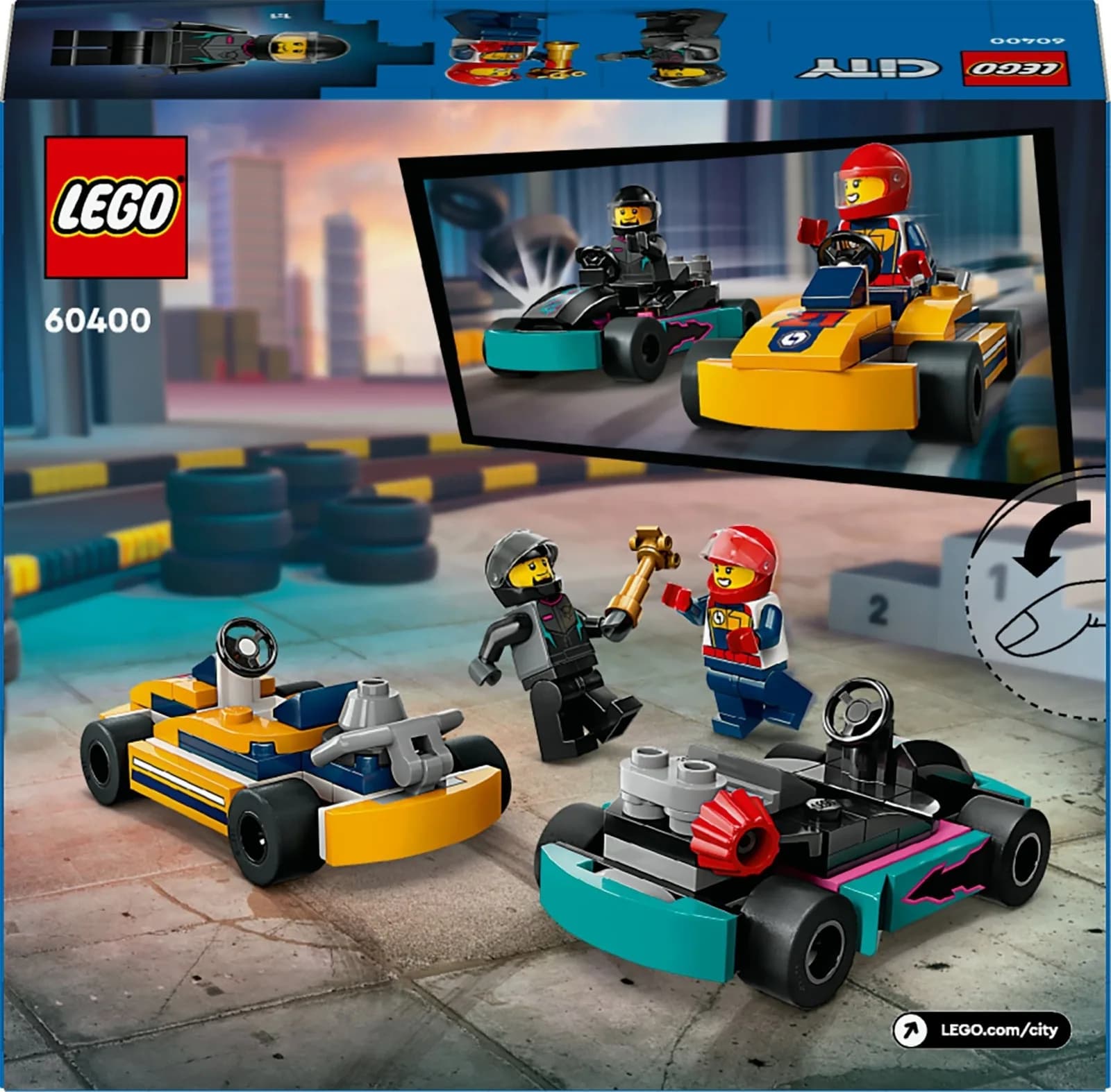 Конструктор Lego City Картинг і гонщики 99дет 60400 фото 6 Конструктор Lego City Картинг і гонщики 99дет 60400 фото 6