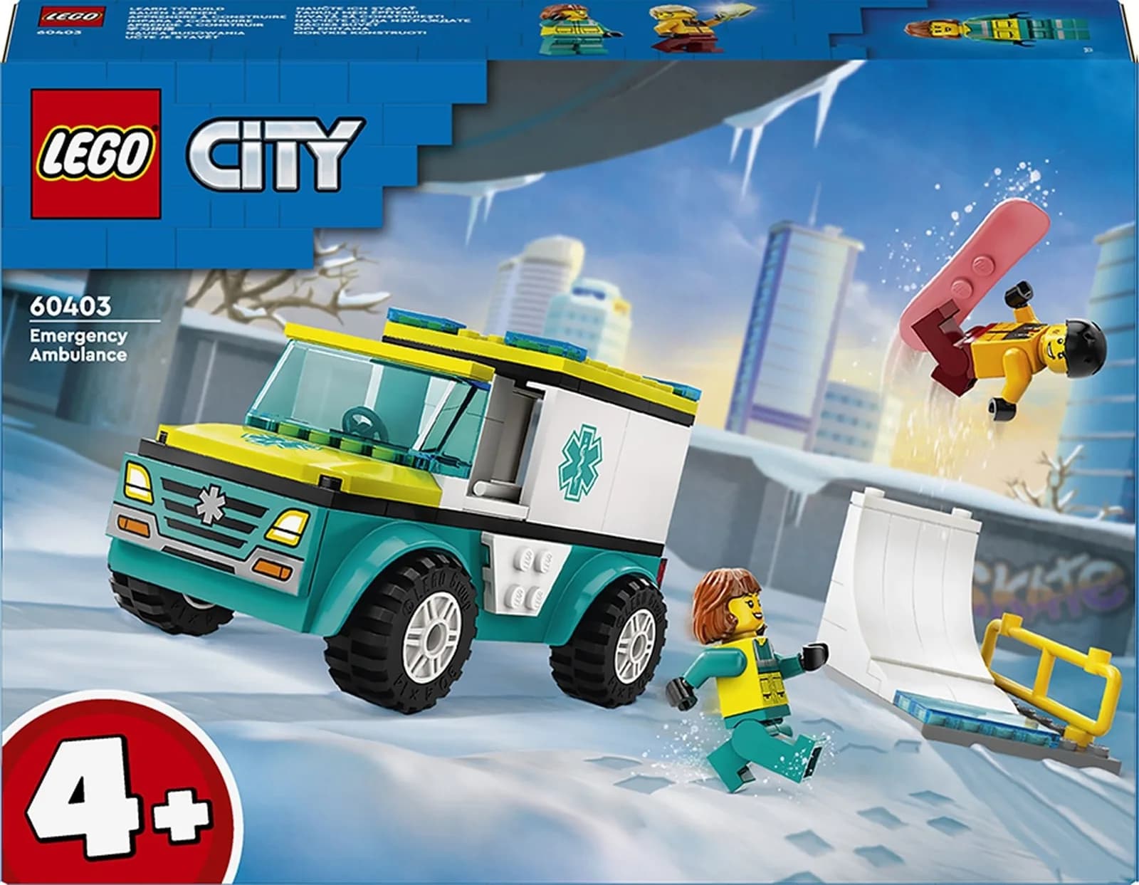 Конструктор Lego City Карета скорой помощи и сноубордист 79дет 60403 фото 2 Конструктор Lego City Карета скорой помощи и сноубордист 79дет 60403 фото 2