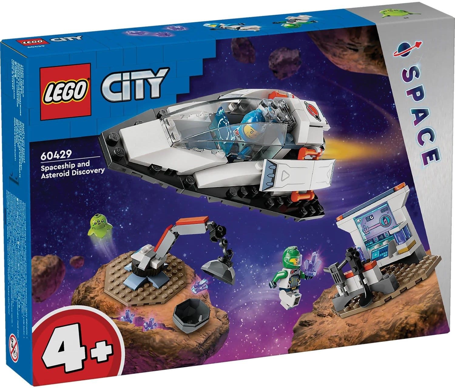 Конструктор Lego City Космический корабль и исследование астероида 126дет 60429 Конструктор Lego City Космический корабль и исследование астероида 126дет 60429
