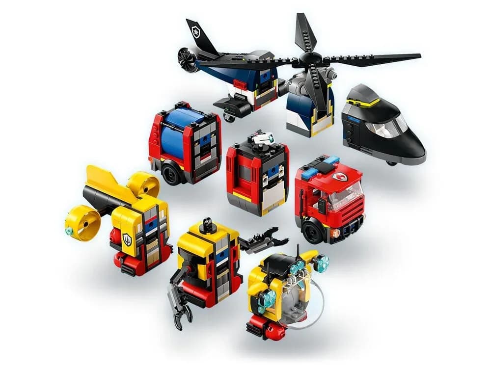 Конструктор Lego City Ремикс вертолетов, пожарных машин и подводных лодок 874дет 60462 фото 6 Конструктор Lego City Ремикс вертолетов, пожарных машин и подводных лодок 874дет 60462 фото 6