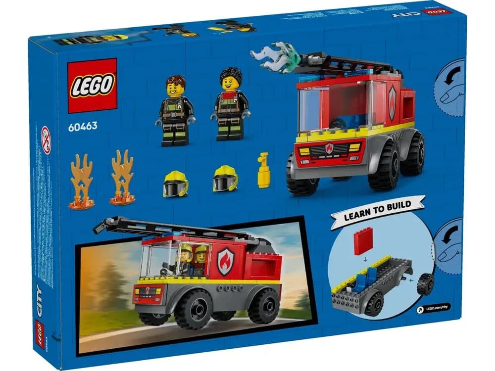 Конструктор Lego City Пожежна машина з драбиною 82дет 60463 фото 7