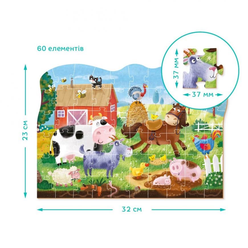 Пазл Dodo Сельские приключения 60эл 300377 Пазл Dodo Сельские приключения 60эл 300377