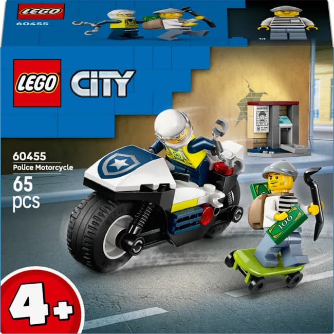 Конструктор Lego City Преследование на полицейском мотоцикле 65дет 60455 фото 2