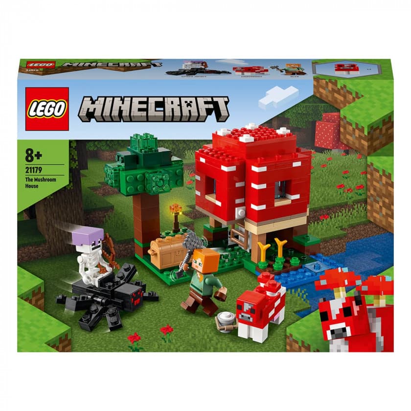 Конструктор Lego Minecraft Грибний будинок 272дет 21179 Конструктор Lego Minecraft Грибний будинок 272дет 21179